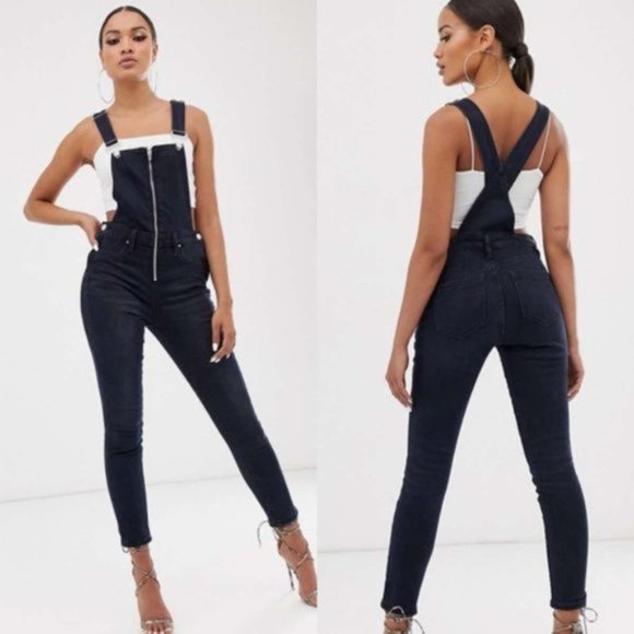 Blank NYC Denim - Blank NYC Slim Leg Zip Front Overalls Denim NWT